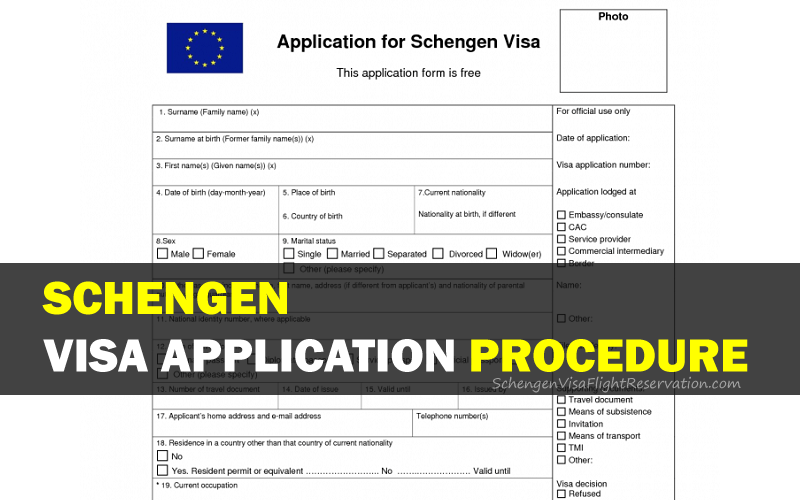 Schengen Visa Application Procedure