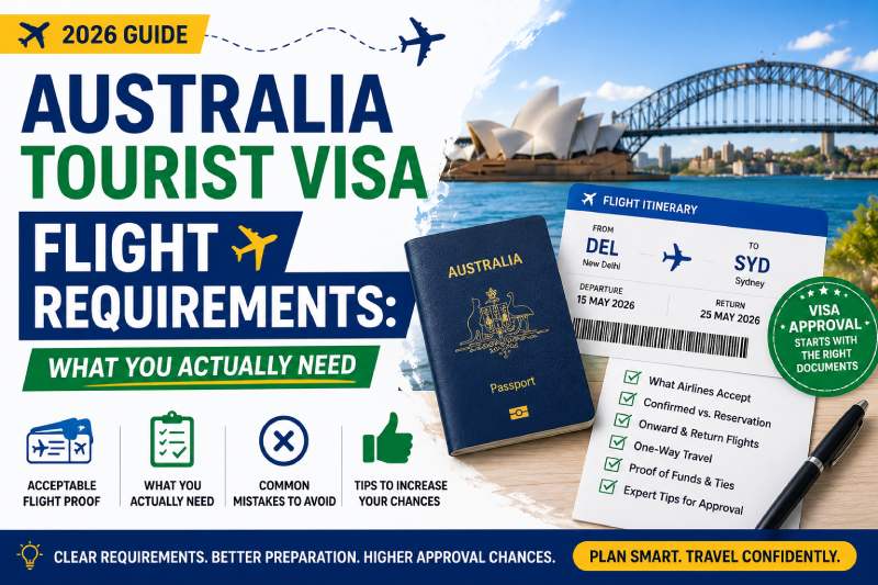 Australia tourist visa flight requirements