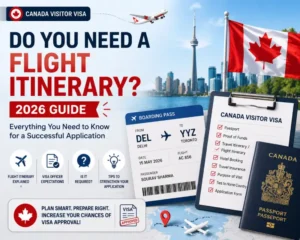 Canada visitor visa flight itinerary guide 2026