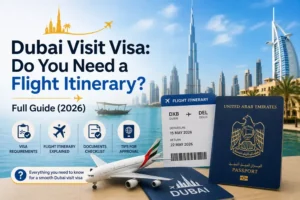 Flight itinerary for Dubai visa full guide 2026