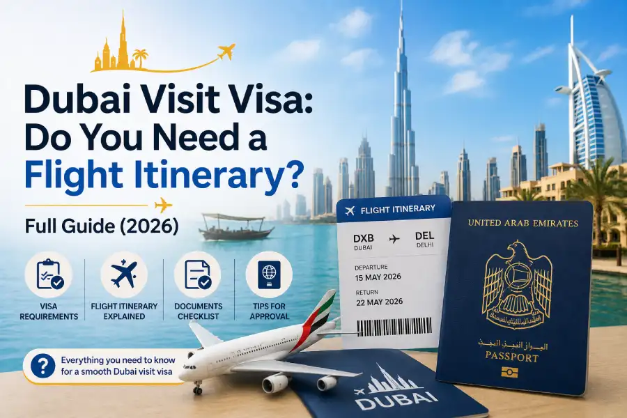 Flight itinerary for Dubai visa full guide 2026