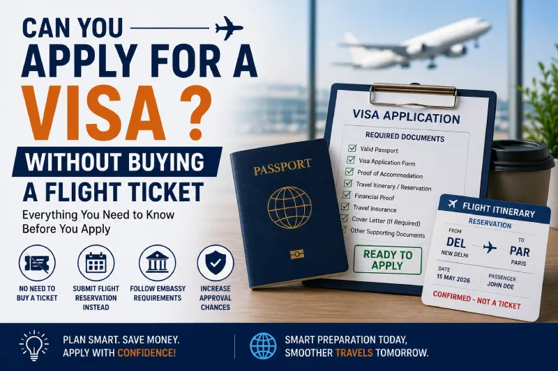 apply for visa without buying flight ticket
