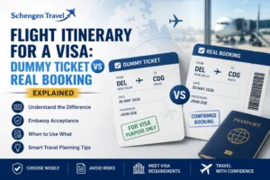 Flight Itinerary for a Visa