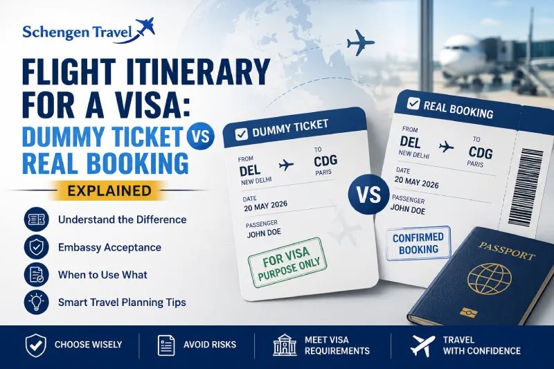 Flight Itinerary for a Visa