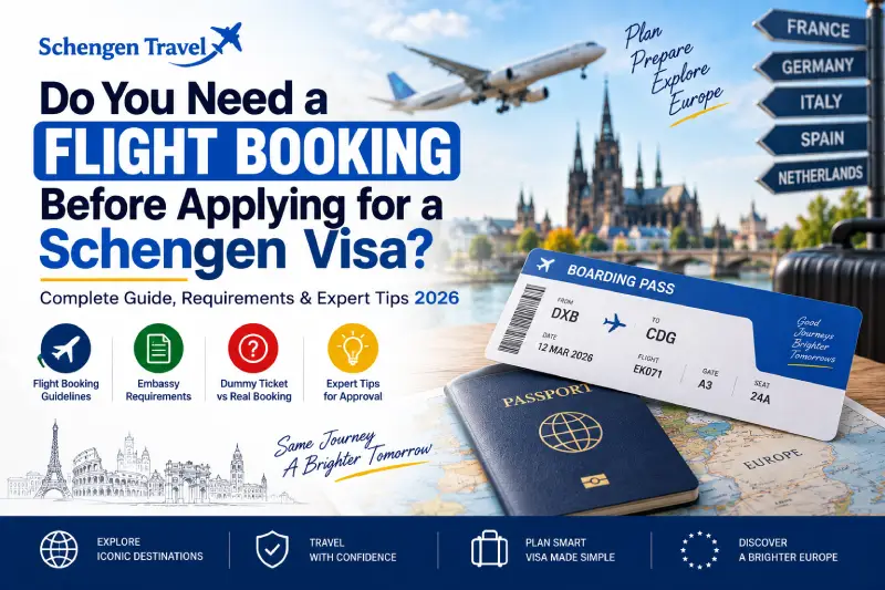 Do you need a flight booking before applying for a Schengen visa