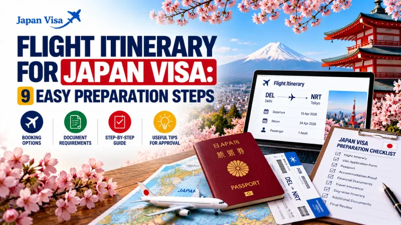 Flight Itinerary for Japan Visa